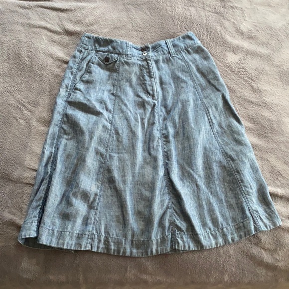 L.L. Bean Dresses & Skirts - L.L Bean blue light jean skirt with buttons
